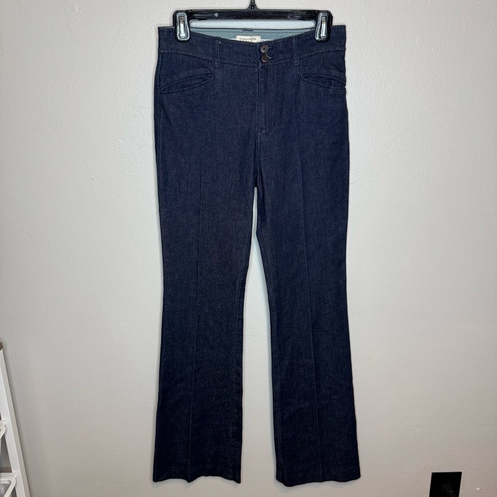 Anthropologie The Essential Trousers Bootcut Pants Dark Wash